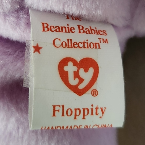 ๐ฐ Ty Beanie Baby Floppity the Bunny Rabbit 1996 โ Vintage, Excellent Cond - Picture 12 of 14